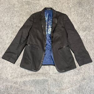 Express Mens Jacket Blazer Size 38S Black All Cotton Sport Coat
